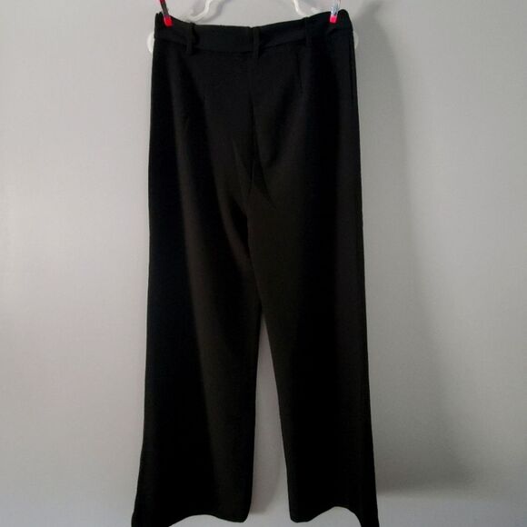 Nanette Lepore Wide Leg Tie Waist Crepe Pants in Very Black Size 4 - Picture 4 of 6